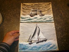 Tableau sur Carton Bateau