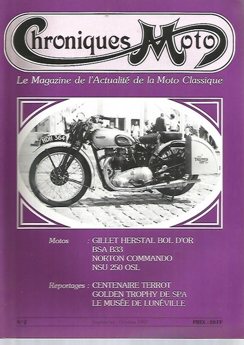 Chroniques moto gillet - moto, n°02