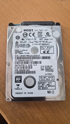 Disque dur hdd hgst 500go - disque,