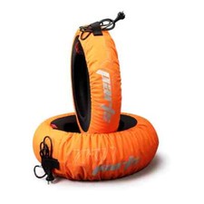 Paire de couvertures chauffantes moto auto-régulées 80° MV PARTS - oranges -