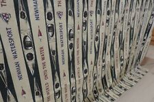 2  double rideaux avec opacifiant décor nautique et 1 rideau cache porte