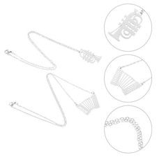  2 Pcs Pendentif Musique