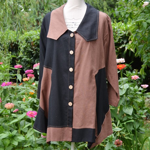 Veste classique lin noir et - lin,