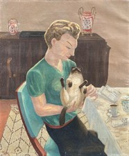 Pierre Roux Chat Café Intime