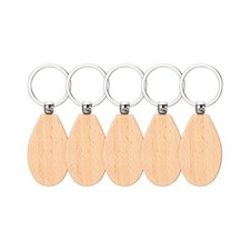 Porte-clés bois larme, 5 pcs