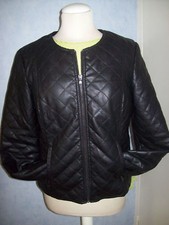 veste simili cuir intérieur fourrure noire belle qualité T4 38 40 42 cache cache