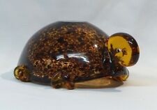 C 1970 originale tortue Ambre Murano Art glass design 19cm 670g très déco Amber