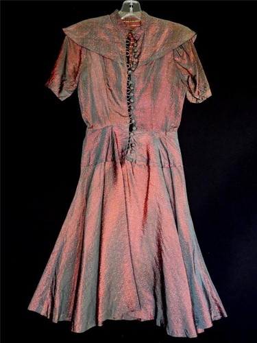 Robe soie taffetas brocart - en,