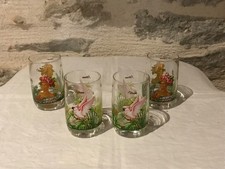 Série de 4 verres publicitaires à punch/rhum/cocktail Pitterson