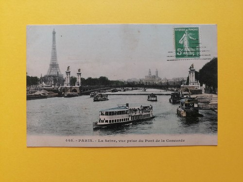 Paris bateau mouche - cp,