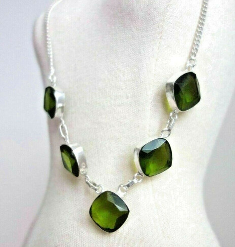 Collier pierre verte - verte, &