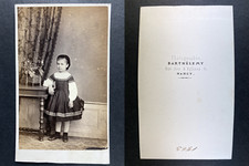 Barthemely, Nancy, Fillette Vintage cdv albumen print. CDV, tirage album