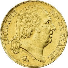 Monnaie, France, Louis XVIII, Louis XVIII, 20 Francs, 1817, Perpignan, TTB, Or