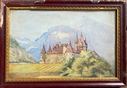 Watercolor chateau aigle - de,
