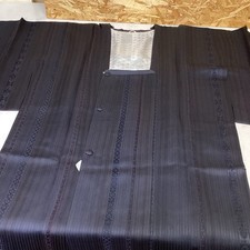 Veste manteau kimono japonais "haori" pour femme bleu marine rayé élégant...