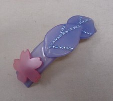 Peigne ancien - Barrette à cheveux vintage 1970-80's - Décor de strass - France