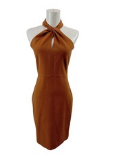 ZARA Robe de cocktail Dames Robe T EU 36 brun élégant