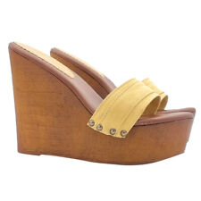 Chaussures Femme Escarpins Hautes Ocre Sandales Avec Talon 13 - 100% Fait -