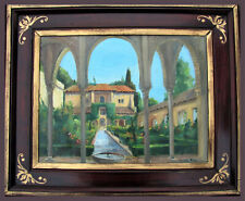 BOU EMILE 1908 - 1989 PEINTRE ORIENTALISTE H / TOILE 61 X 46 ALCAZAR DE GRENADE