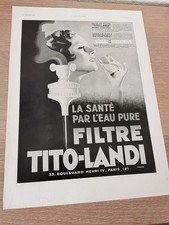 Publicité de 1933 Filtre eau