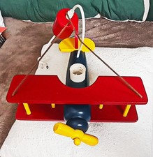 Suspension luminaire avion en bois pour chambre d'enfant