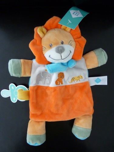 Doudou plat tex baby - plat, lion