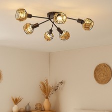 Plafonnier 6 Braises En Cage