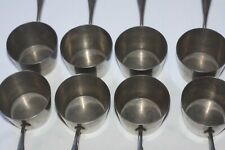 8 anciennes casseroles saucière ou à flamber en nickel Diam 6 cm x Ht 4 Cm 