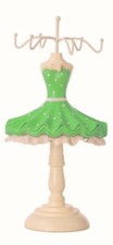 Buste porte bijoux mannequin robe verte - présentoir collier bracelet bague