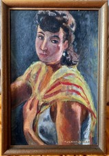 Tableau Huile Portrait De