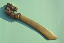 lourd COUPE-PAPIER ouvre-lettre en BRONZE - tête de CHEVAL