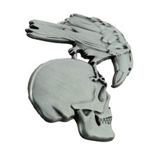 Pin's Crâne et Corbeau - en