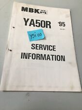 Yamaha MBK YA50R 1995 YA 50 R YA50 Axis service information technique data moto