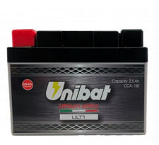 Batterie UNIBAT ULT1 Lithium 12V 2,5 Ah Pour Derbi Dxr Quad 250 04-MAG