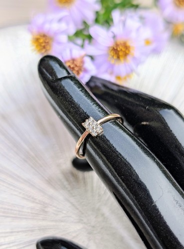 Bague fine rose - en, 9ct