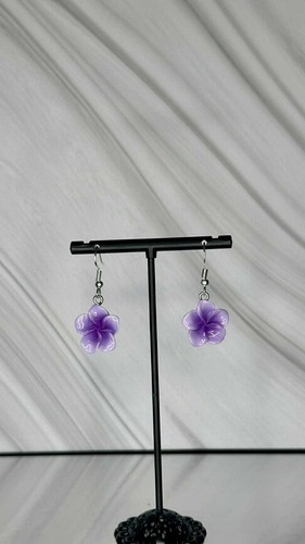 Boucles oreilles plumeria - d'oreilles,