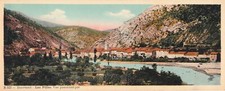 Carte coll chocolaterie CANTALOUP-CATALA 9X23cm LES PILLES DRÔME vue panoramique