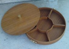 service hors d'oeuvre scandinave ? style aubock ? plywood brass box