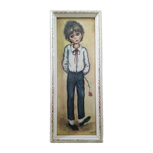 Vtg big eye boy with - boy,