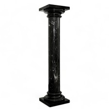Colonne En Marbre Noir Marquinia Design Intérieur Italien H 100cm