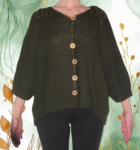 Gilet vert doré fait - vert/doré, main