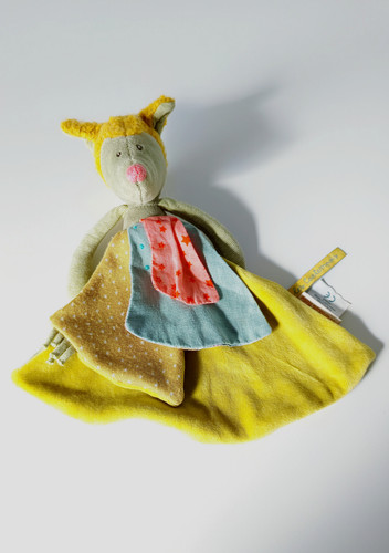 Doudou loulou loup vert - doudou,