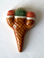 Fève Glace 3 boules cornet Galette des Rois French charm