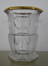 Seau à champagne Gerard cristal de lorraine réhaussé or 24 ct