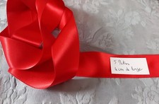 ANCIEN  RUBAN SATIN DOUBLE FACE  5 METRES SUR  4 CM STOCK  DES ANNEES 1950