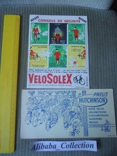 LOT 2 BUVARD VELOSOLEX SOLEX PUB Pneus HUTCHINSON Vélo Cyclomoteur Moto Scooter