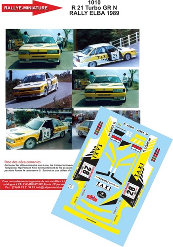 Decals ref 1010 - 1/43, renault