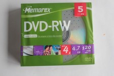 Lot 5 dvd+rw 4.7 gb / 120 min Memorex (67090)
