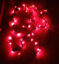 Guirlande électrique de Sapin de Noël Vintage Lampes Rouge + clignoteur BE