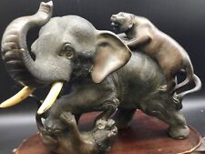 #yd# éléphant en bronze 